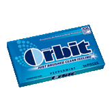 Orbit Chewing Gum Original Peppermint Sugar Free Left Picture